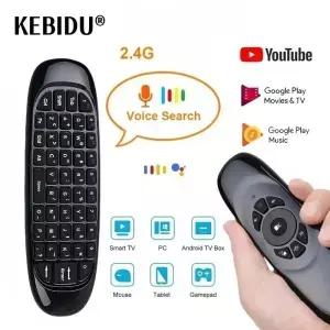 C120 RGB 7 백라이트 플라이 에어 마우스 자이로 센서 무선 2.4G RF 키보드 원격 제어 게임용 안드로이드