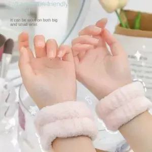 2pcs 패션 워시 페이스 및 손목 밴드 흡수 물 땀 닦아 팔찌 헤어 방습 슬리브 보호대