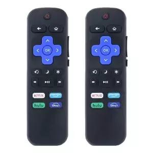 TCL Roku/Hisense Roku/Onn Aparatos/Insignia HITACHI와 호환되는 모든 TV에 적합한 새 교체용 리모컨 2개