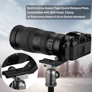 호환 Haoge LMR-N25 렌즈 칼라 발 삼각대 마운트 링  니콘 AF-S 200-500mm f/5.6E ED VR 내장 Arca 스탠드