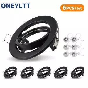 화이트/블랙 LED 스포트라이트 프레임 조정 가능한 통 홀더 MR16 GU10 전구 용 컷 아웃 70mm Recessed