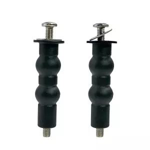 변기와 호환되는 힌지 나사 탑 마운트 고정 키트 교체용 확장 고무 볼트 너트 2개
