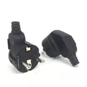 Eu AC 전원 어댑터 소켓 16A 250V 커넥터 케이블 전기 플러그 흰색 검정색 남성 변환기 분리형