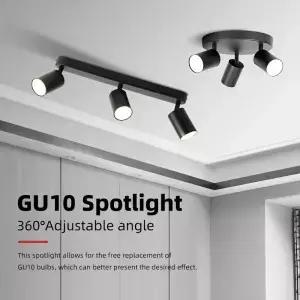 GU10 자리 Led 트랙 전등 설비 110V 220V 천장 조명 실내 거실 장식 샹들리에 스포트라이트