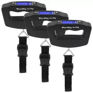 LCD 디지털 수하물 저울 휴대용 전자 정확한 50kgX10g 걸이형 미니 여행용 무게 측정 도구
