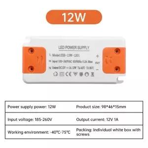 12V LED 드라이버 초박형 조명 변압기 정전압 전원 공급 장치 12W 18W 24W 36W AC185-260V 입력