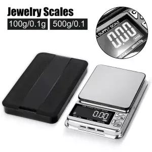 포켓 주방 규모 100g/500g USB 충전 디지털 LCD 쥬얼리 저울 전자 스테인레스 고정밀