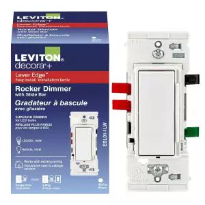 LED/백열전구용 엣지 로커 슬라이드 스위치 150와트 단극 또는 3방향 ESL01-1LW 흰색