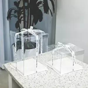 투명 케이크 상자 대형 선물 포장 용품 제과 결혼식 생일 파티