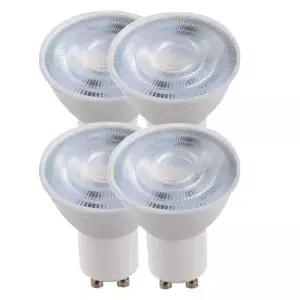 4피스 220V 230V 240V GU10 LED 스포트라이트 전구 5W 밝기 조절 가능 일광 흰색 50W 할로겐 상당 매입형