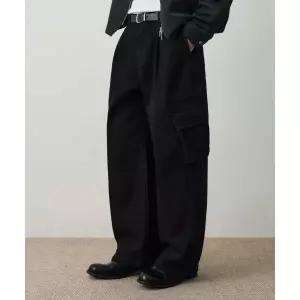 드로우핏 DRAW FIT 마일즈 워싱 데님 카고 팬츠 BLACK INDIGO 302903
