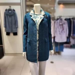 [조순희]고급스럽고 세련된 주름 앙상블 자켓 JNSJ102GR_BP