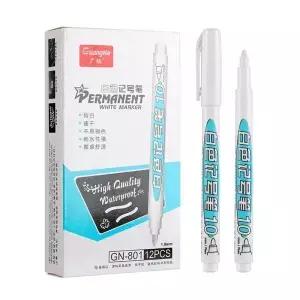GN 1/4Pcs 유성 흰색 마커 펜 그래피티 방수 영구 타이어 페인팅 노트북 트레드 환경 친화적인