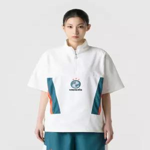 엄브로 HBL OG 컬러블럭 반팔 스탠넥 아노락 아이보리 UR221CWT56 6344340