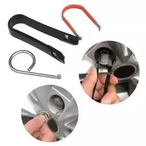 자동차 휠 허브 스크류 캡 제거 도구 알로이 볼트 스터드 너트 커버 키 핀셋 분리 액세서리