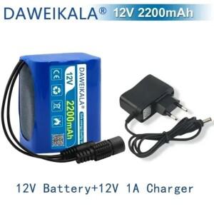 12V 충전식 배터리 30000mAh 18650 리튬 팩 용량 DC 30Ah CCTV 캠 모니터(충전기 포함)
