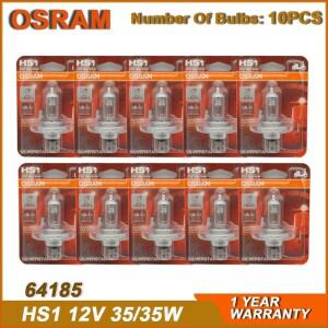 OSRAM HS1 64185 바이크 오토바이 램프  모터 할로겐 헤드라이트 전구 3200K 조명 표준 12V 35W PX43t
