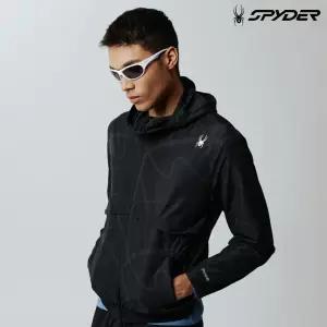 스파이더 본사 공용 프로웹 러닝 후드 바람막이 자켓 SPIFCNJK231UBLK