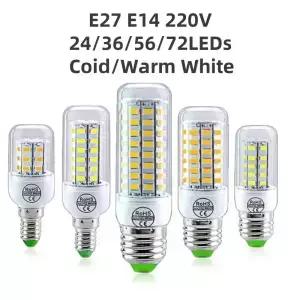 E27 LED 램프 E14 SMD 5730 220V 콘 전구 24 36 56 샹들리에 조명 가정 장식용