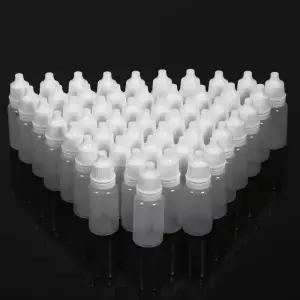 50개 5ML/10ML 눈 액체 드로퍼 재충전 가능 병 빈 플라스틱 압착 페인트 DIY 용기 휴대용 포장