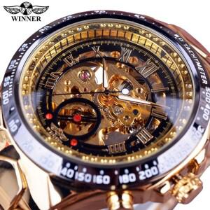 승자 기계식 스포츠 디자인 베젤 패션 시계 남성 톱   Montre Homme 자동 해골