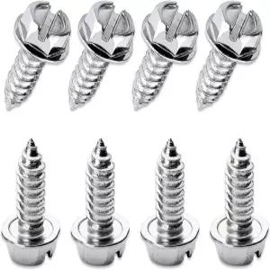 AWGUKA 8 PCS 번호판 나사 키트 304개의 스테인리스 스틸 볼트 패스너 육각 헤드 방청 프레임 액세서리