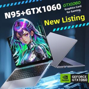 15.6인치 슬림 게이밍 노트북 인텔 N95 GTX1060 키보드 백라이트 휴대용 컴퓨터 PC 윈도우 11   특가