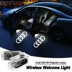 2Pcs LED 자동차 문 환영 빛 HD 무선 조명 프로젝터 램프 아우디 A3 A4 A6 A5 Q5 A1 Q7 Q6 Q3 Q2 Q8 A7 A8