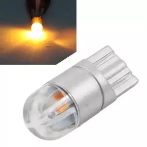 호환194 168 LED 독서 번호판 라이트 사이드 램프, DRL 앰버, T10 2SMD 3030 W5W, 1PC