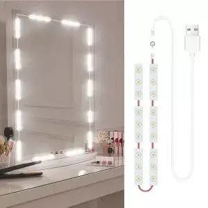 USB LED 스트립 조명 드레싱 거울 메이크업 조광 가능한 터치 컨트롤 화장대 욕실