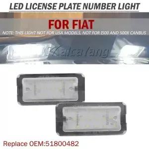 CANbus 제논 화이트 LED 번호판 조명 피아트 500 아바스 2007-2020 2x