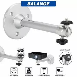 호환Salange 미니 프로젝터 벽 마운트 스탠드 천장 브래킷 홀더 YG300 J15 HY320 LED DLP DV 보안 카메라