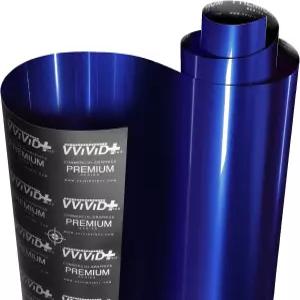 VViViD+ 울트라 글로스 넵튠 펄 블루 1피트 x 5피트 비닐 카 랩 프리미엄 페인트 교체 필름 롤 나노 에어