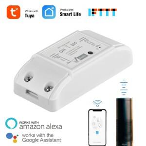 Tuya WiFi 스마트 홈 조명 스위치 무선 원격 제어 차단기 라이프 APP 릴레이 수신기 Alexa Google 홈과 호