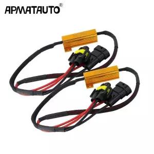 호환2X 50W H4 H7 H11 9006 hb3 hb4 h9 h8 h10 자동차 부하 저항 오류 제거기 LED 디코더 Canbus 무료 배선 라이트