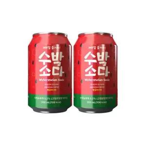 수박소다 350ml 12개음료 캔음료 과일 과즙 캔수 자판기 탄산