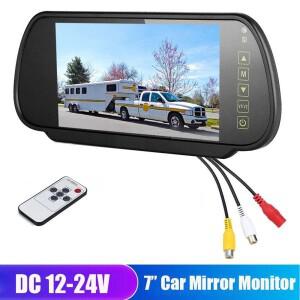 Bileeko LCD 컬러 스크린 자동차 후방 보기 백업 카메라 HD 미러 모니터 7 인치