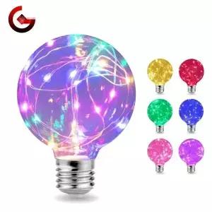 LED 에디슨 문자열 전구 E27 110V 220V G95 다채로운 RGB 조명 구리 와이어 홈 장식 휴일 밤 빛 램프