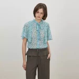 [롯데백화점]DEWL 케이프 프린트 블라우스 D262MSC058