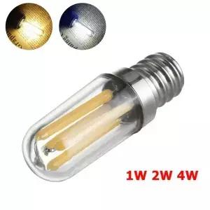 디밍이 가능한 E14 E12 1W 2W 4W LED 냉장고 필라멘트 조명 3000-6000K 냉/온백색 램프 110V 220V 재봉틀용