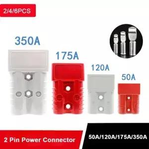 2/4/6PCS 50A 120A 175A 350A 배터리 충전 커넥터 전기 자동차 태양 광 케이블 용 600V 고전류 빠른 전원