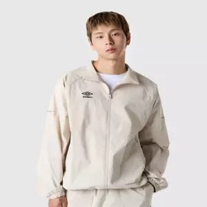 엄브로 액티브 올라운드 스트레치 스탠넥 바람막이 웜업 자켓 베이지(UQ321S