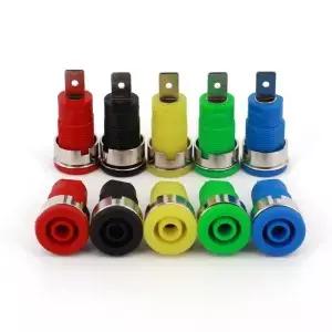 10Pcs 절연 안전 4mm 바나나 암 잭 패널 마운트 소켓 바인딩 포스트 커넥터