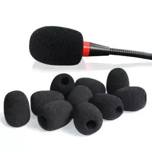 10pcs 미니 마이크 폼 커버 보호 교체 헤드셋 앞 유리 스폰지