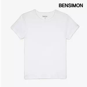 벤시몽 베이직 리브드 반팔 티셔츠 BS5STS502WH 762052