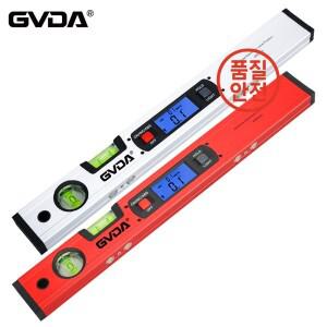 GVDA 디지털 마그네틱 레벨 360 도 파인더 알루미늄 400mm 전자 경사계 눈금자 LED 디스플레이
