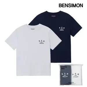 벤시몽 에센셜 반팔 라운드 티셔츠 2팩 BSPPTS541WN 762031