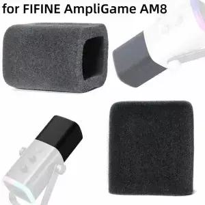 1개 교체용 마이크 윈드스크린 커버 플로킹 스폰지 폼 방풍 팝 필터 소음 감소 FIFINE AmpliGame AM8용