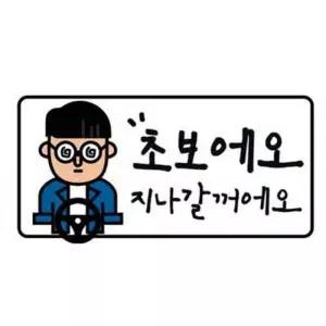 [mlzFBp_66]야광스티커 초보운전 초보에요 클레버826
