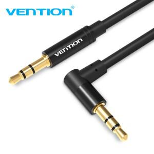 Vention 3.5mm 잭 오디오 케이블 남성-남성 90도 직각 AUX 자동차 헤드폰 MP3/4 Aux 코드 1m